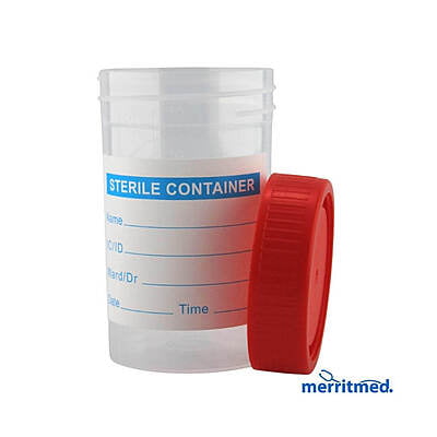 Urine Specimen Cup, Sterile (60 mL, 50 per pack) | Merritmed PH